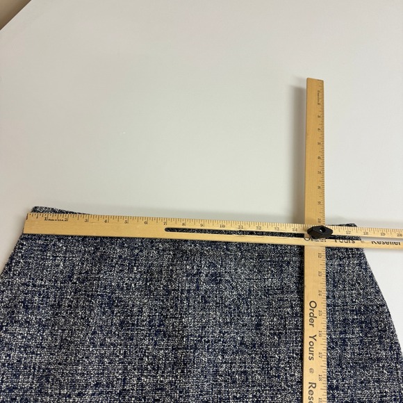 J.Crew Skirt Womens 14 Blue Tweed Mini Textured Classic Office Career - Picture 5 of 8